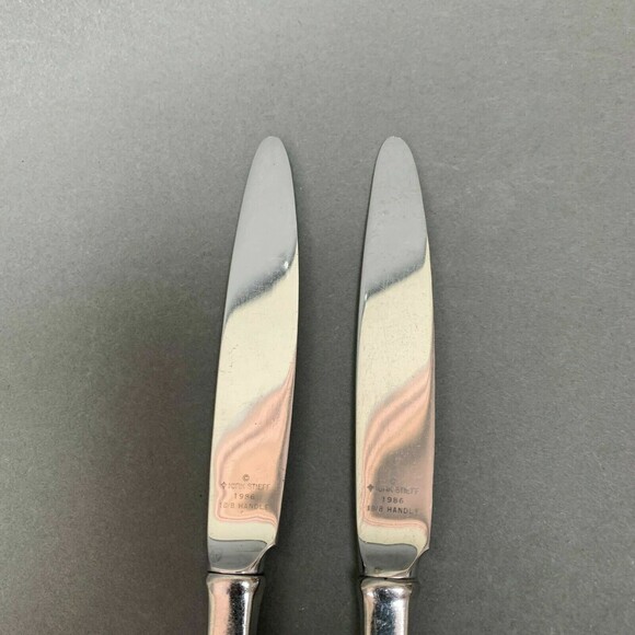 Kirk Stieff Parallel 1986 Stainless Steel 18/8 New French Hollow Knives Ribbed - Picture 4 of 6